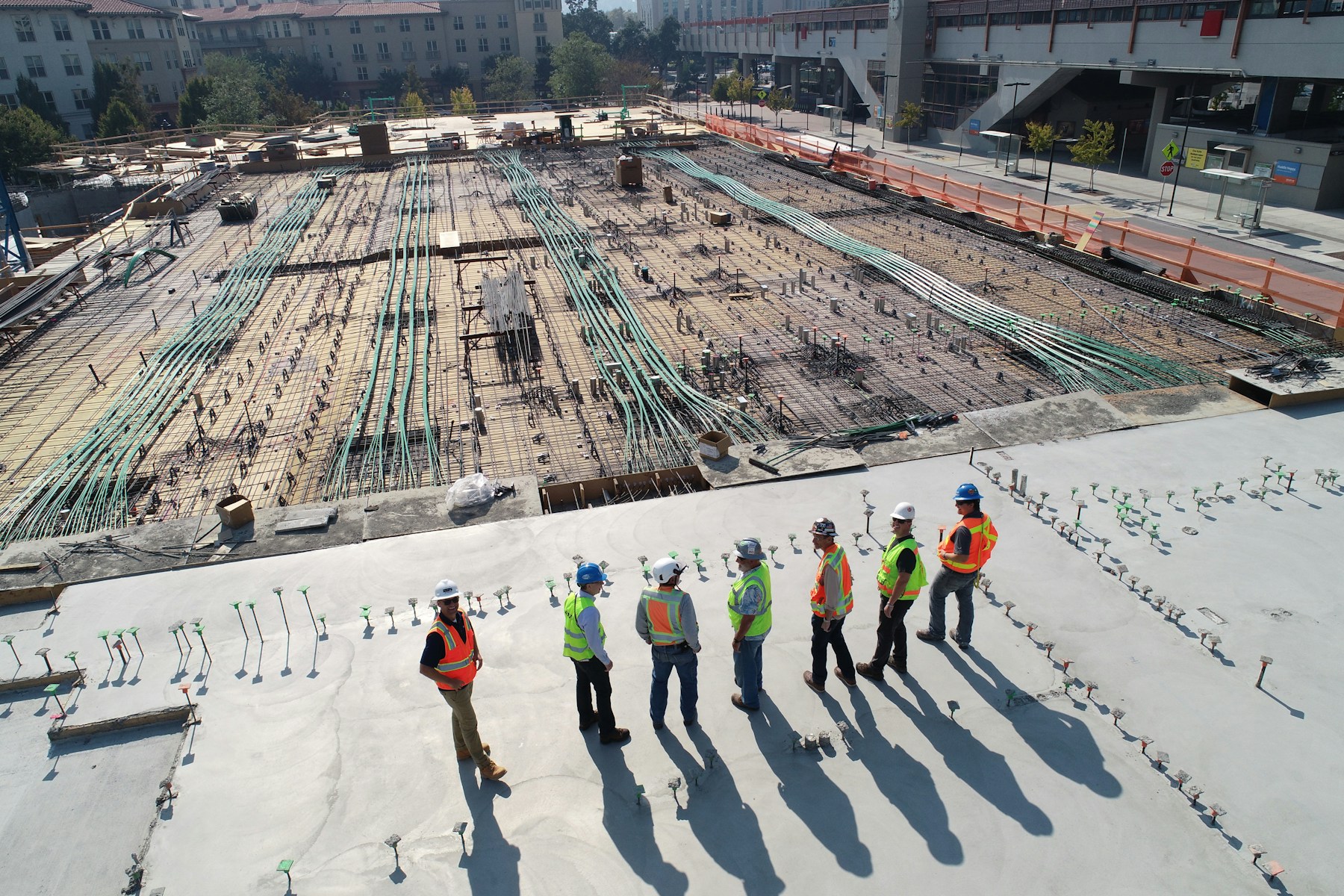 Installation team or site coordination photography